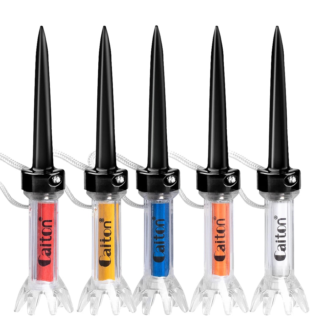 Improve Your Golf Game with the Caiton 5pcs Magnetic Plastic Golf Tee Set - 360degree Bounce