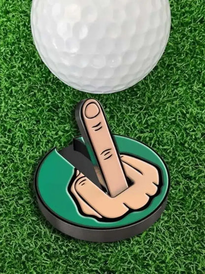 Funny Middle Finger Golf Ball Marker Golf Hat Clip Ball Hat Clip Marker Magnetic Removable Golf Ball Position Mark Golfer Gift