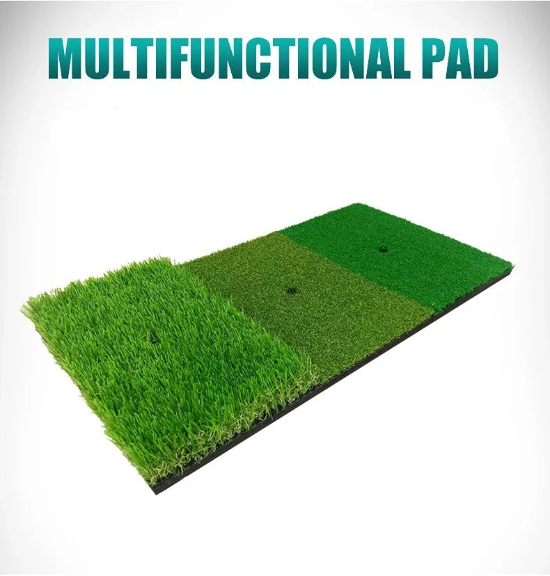PGM Golf Hitting Mat Indoor Outdoor Mini Practice Durable PP Grass Pad Backyard Exercise Golf Training Aids With TEE DJD003