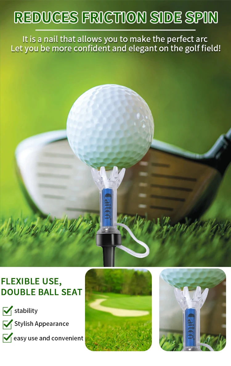 Improve Your Golf Game with the Caiton 5pcs Magnetic Plastic Golf Tee Set - 360degree Bounce