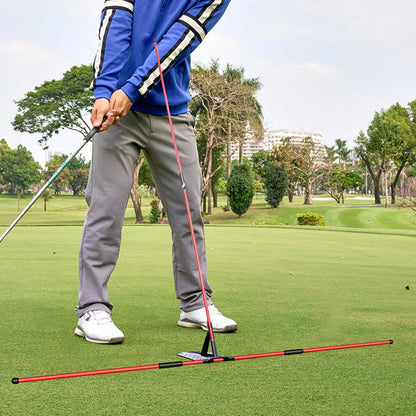Golf Swing Alignment Rod Golf Alignment Sticks Holder Swing Angle Adjustment Postures Correction Aid Golf Practice Plate Trainer