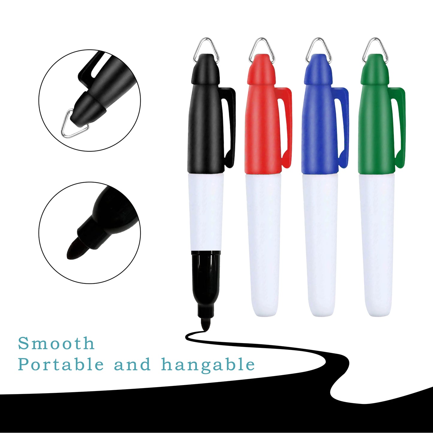 8PCS Golf Ball Marker Kit for Precision Aim and Personal Marking, Includes 4 ball marker templates and 4 color marking pens