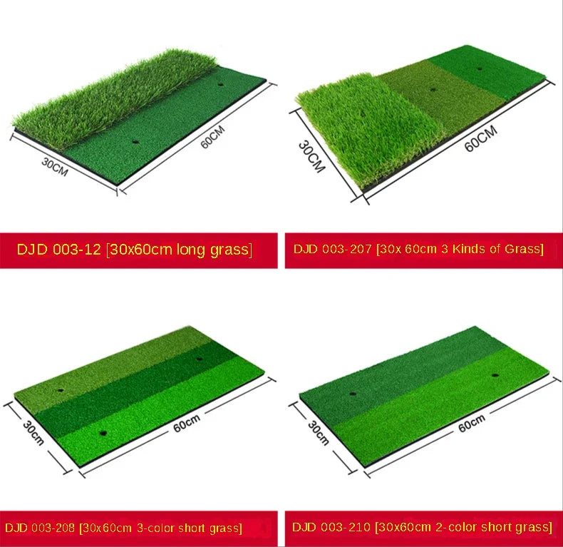 PGM Golf Hitting Mat Indoor Outdoor Mini Practice Durable PP Grass Pad Backyard Exercise Golf Training Aids With TEE DJD003