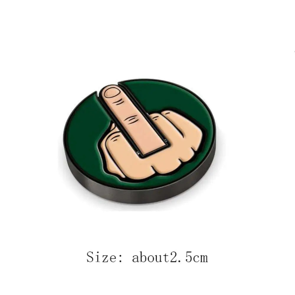 Funny Middle Finger Golf Ball Marker Golf Hat Clip Ball Hat Clip Marker Magnetic Removable Golf Ball Position Mark Golfer Gift