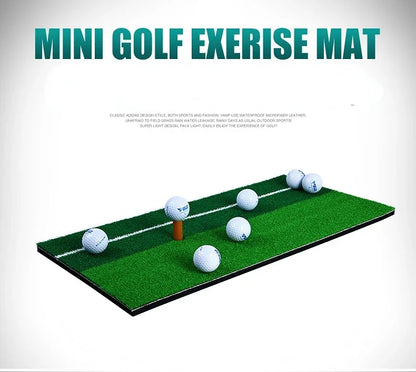 PGM Golf Hitting Mat Indoor Outdoor Mini Practice Durable PP Grass Pad Backyard Exercise Golf Training Aids With TEE DJD003