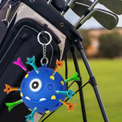 Golf Tee Hanger Portable Golf Tee Storage Stand Golf Gift Accessories Novelty Keychain Accessory Golf Ball Tee Holder For