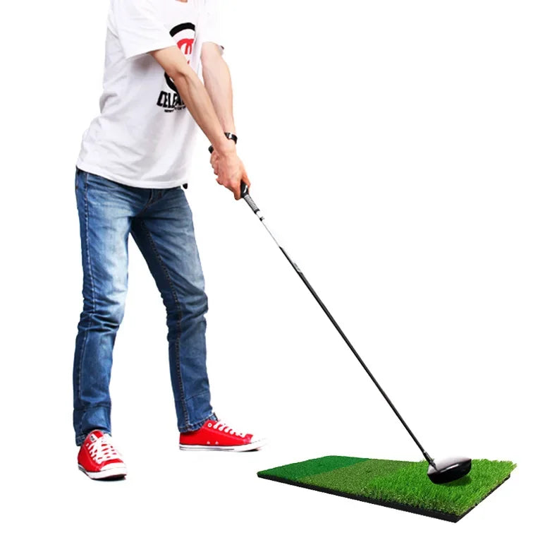 PGM Golf Hitting Mat Indoor Outdoor Mini Practice Durable PP Grass Pad Backyard Exercise Golf Training Aids With TEE DJD003