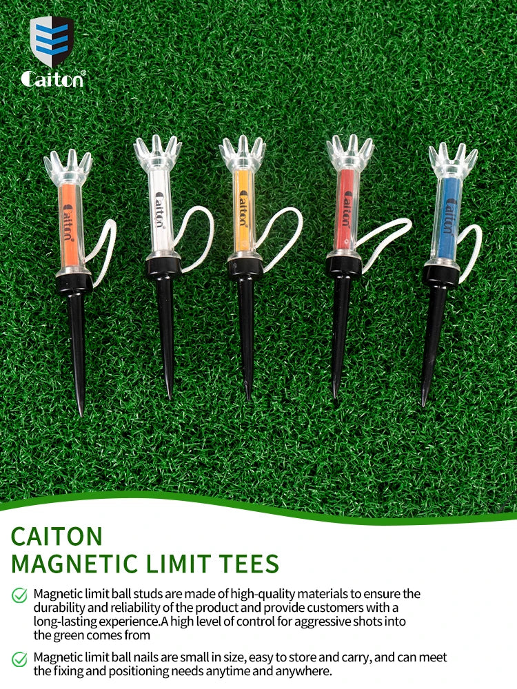 Improve Your Golf Game with the Caiton 5pcs Magnetic Plastic Golf Tee Set - 360degree Bounce