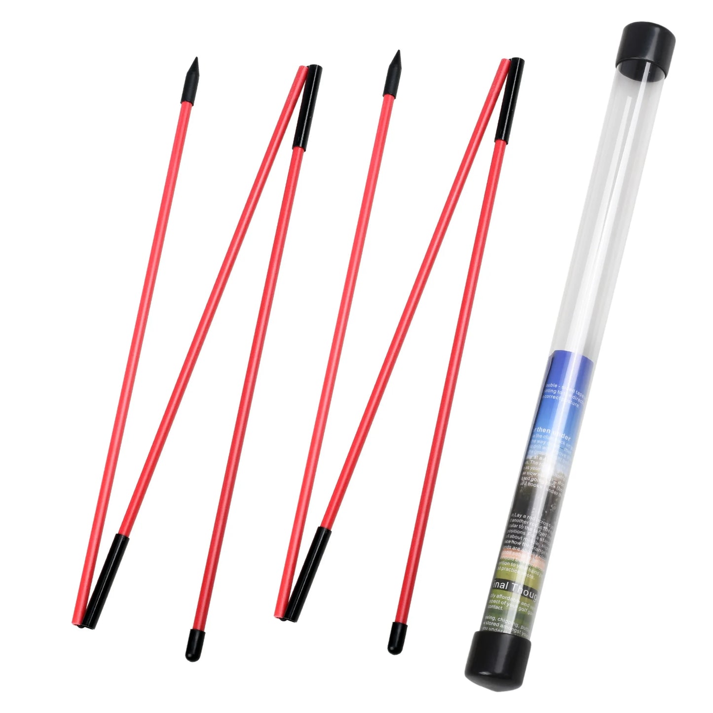 Golf Alignment Sticks 2 Sets 48inch Alignment Practice Rods Collapsible 6 Colors Golf Alignment Sticks Golf Swing Training Tools