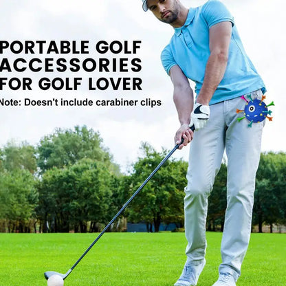 Golf Tee Hanger Portable Golf Tee Storage Stand Golf Gift Accessories Novelty Keychain Accessory Golf Ball Tee Holder For