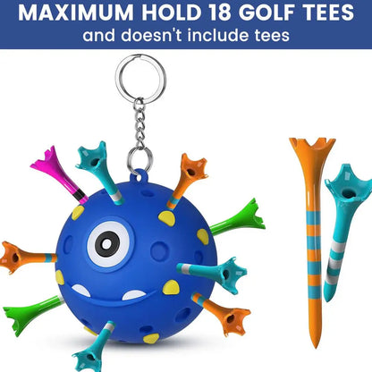 Golf Tee Hanger Portable Golf Tee Storage Stand Golf Gift Accessories Novelty Keychain Accessory Golf Ball Tee Holder For