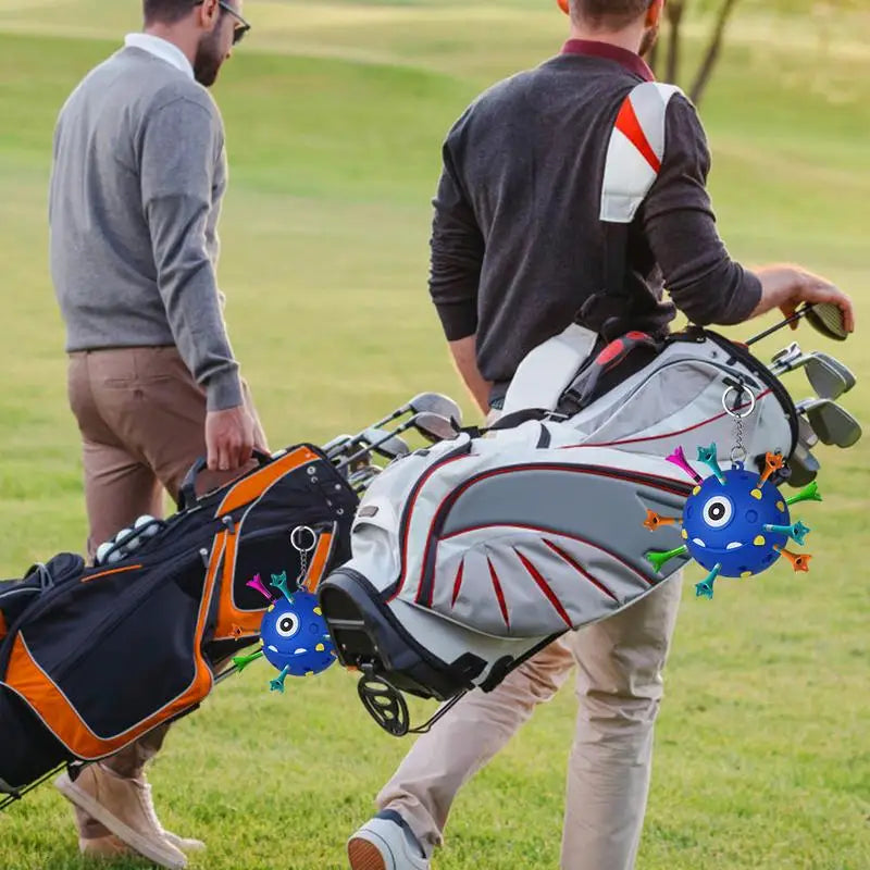 Golf Tee Hanger Portable Golf Tee Storage Stand Golf Gift Accessories Novelty Keychain Accessory Golf Ball Tee Holder For