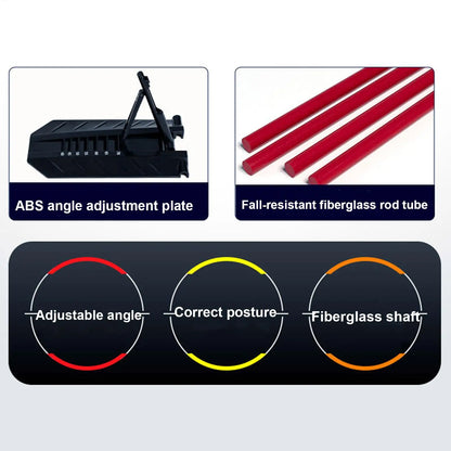 Golf Swing Alignment Rod Golf Alignment Sticks Holder Swing Angle Adjustment Postures Correction Aid Golf Practice Plate Trainer